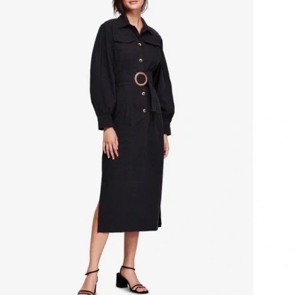 Free People Audrey Button Down Midi Shirt Dress size Small NWT - Picture 3 of 12